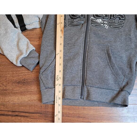 Original Deluxe Jacket Youth Medium Hooded Varsity Style School Winter - Picture 7 of 8